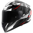 LS2 FF811 Vector II Carbon Savage Gloss White Red Grey Motorcycle Helmet