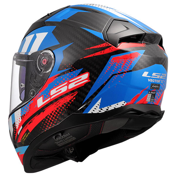 LS2 FF811 Vector II Carbon Tantic Gloss Red blue Motorcycle Helmet