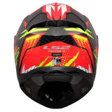 LS2 FF811 Vector II Carbon Tantic Gloss Red Hi-Vis Yellow Motorcycle Helmet
