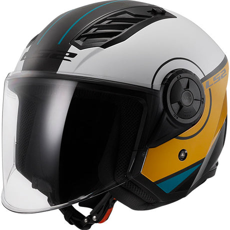 LS2 OF616 Airflow II Cover Matt White Brown Motorcycle Helmet