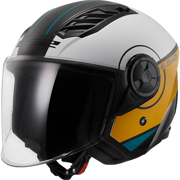 LS2 OF616 Airflow II Cover Matt White Brown Motorcycle Helmet