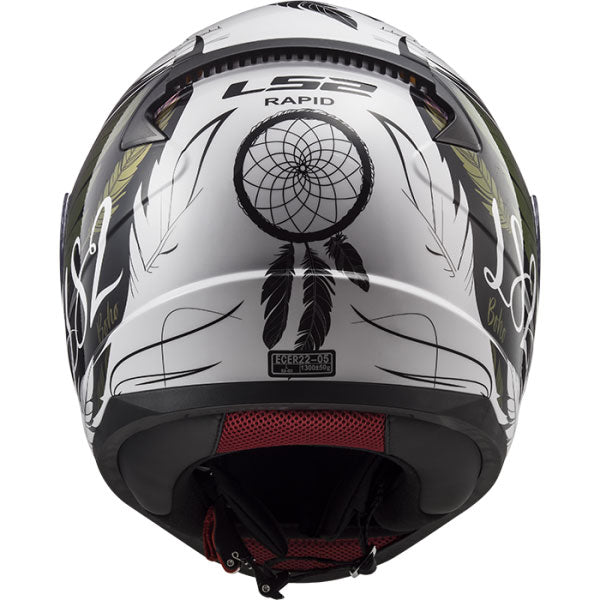 LS2 FF353 Rapid II Boho White Black Pink Motorcycle Helmet