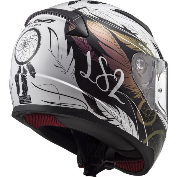 LS2 FF353 Rapid II Boho White Black Pink Motorcycle Helmet