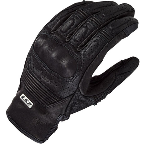 LS2 Duster Leather Motorcycle Gloves - Black