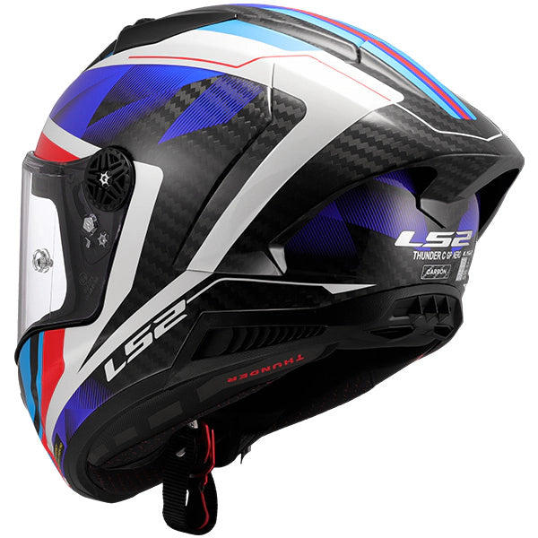 LS2 FF805 Thunder GP Aero Route Carbon Gloss Blue Red Motorcycle Helmet