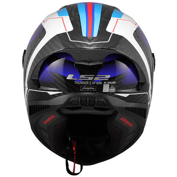 LS2 FF805 Thunder GP Aero Route Carbon Gloss Blue Red Motorcycle Helmet