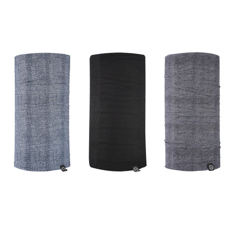 Oxford Comfy Neck Tube Base Layers Herrigbone Grey Black 3 Pack