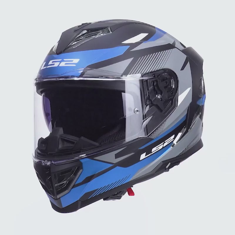 LS2 FF818 Storm III Komai Motorcycle Full Face Helmet Black Blue