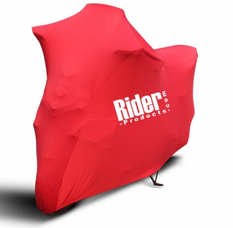 Rider Products Premium Motorcycle Indoor Stretch Dust Red Cover Oxford Accessories