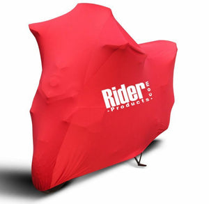 Rider Products Premium Motorcycle Indoor Stretch Dust Red Cover