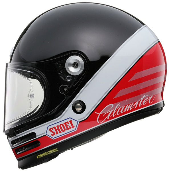 Shoei Glamster 06 ABIDING TC1 Black White Red Motorcycle Helmet