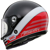 Shoei Glamster 06 ABIDING TC1 Black White Red Motorcycle Helmet