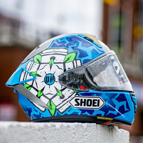 Shoei X-SPR PRO Dean Harrison TC2 Blue Motorcycle Helmet