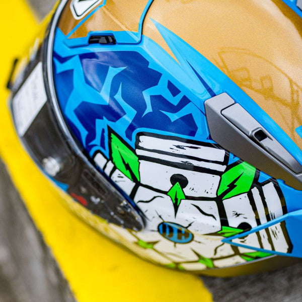 Shoei X-SPR PRO Dean Harrison TC2 Blue Motorcycle Helmet