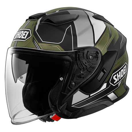 Shoei J-Cruise 3 Whizzy TC-11 Green Motorcycle Helmet