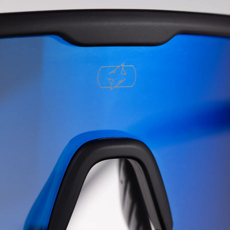 Oxford Pave Sunglasses Black Frame Blue Lens