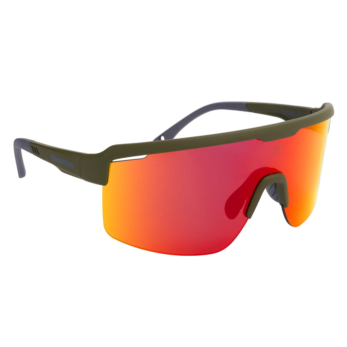 Oxford Pave Sunglasses Green Frame Orange Lens