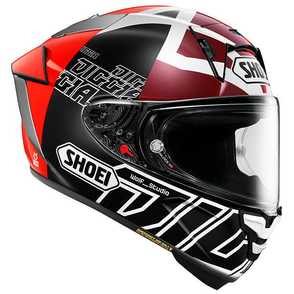 Shoei X-SPR PRO Diggia 2 TC1 Red Motorcycle Helmet