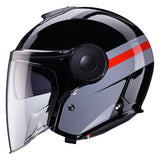 Caberg Soho Zephir Black Grey Red Motorcycle Helmet