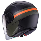 Caberg Soho Zephir Matt Black Military Green Orange Motorcycle Helmet