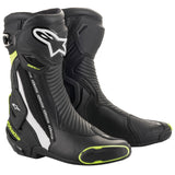 Alpinestars SMX Plus V2 Motorcycle Boots - Black/White/Yellow Fluo