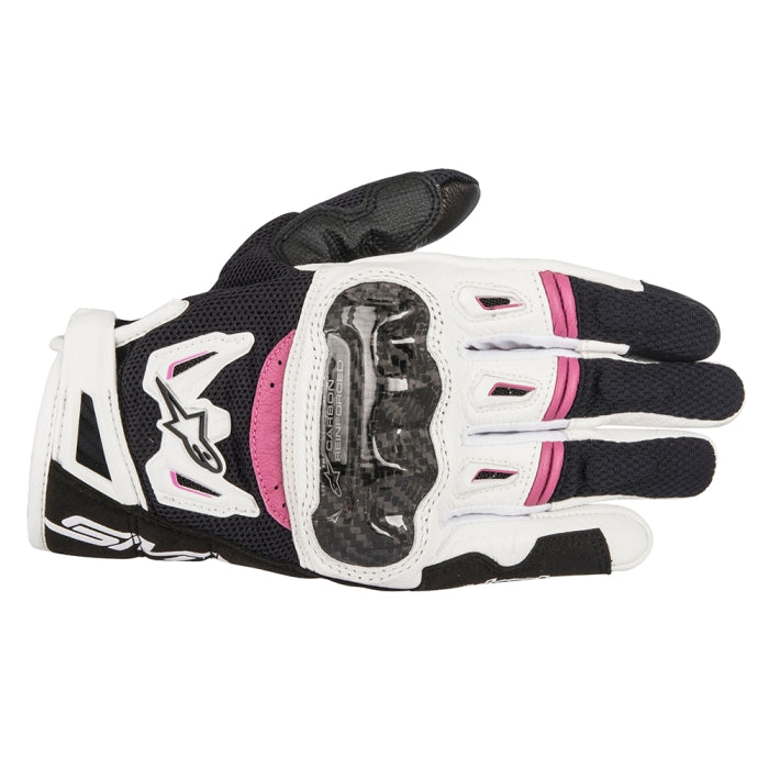 Alpinestars Stella SMX 2 Air Carbon V2 Women's Motorcycle Gloves Pink/White