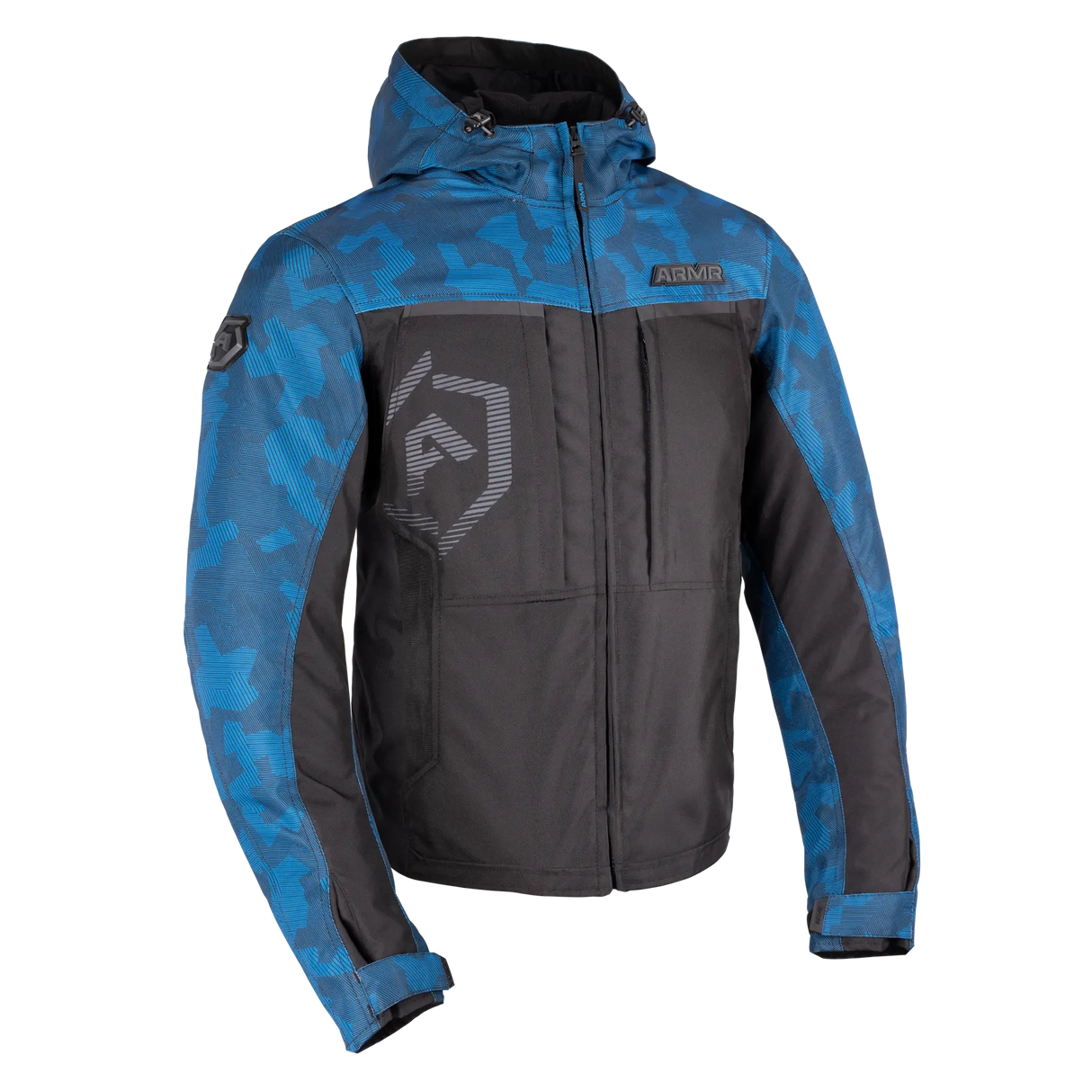 ARMR Suko 1.0 Men's Waterproof Motorcycle Jacket Blue Camo