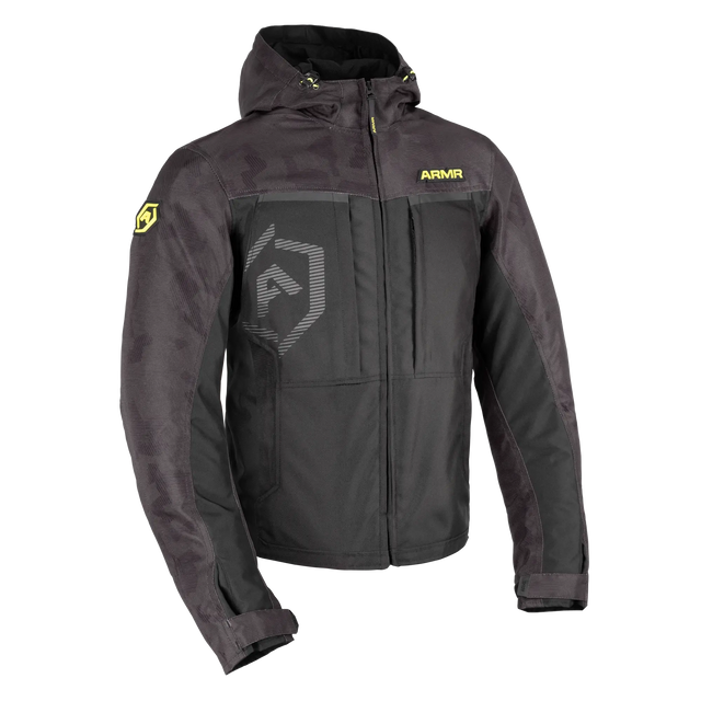 ARMR Suko 1.0 Men's Waterproof Motorcycle Jacket Black Camo