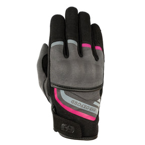 Oxford Dakar 1.0 Women's Motorcycle Gloves Charcoal/Pink