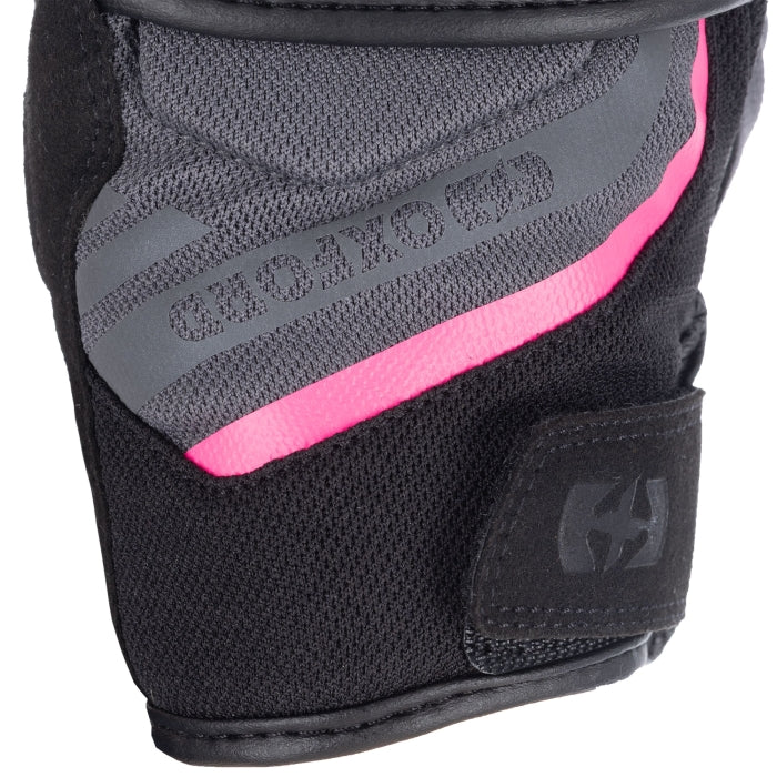 Oxford Dakar 1.0 Women's Motorcycle Gloves Charcoal/Pink
