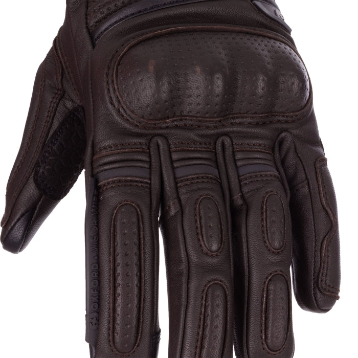 Oxford Hamilton Women's Motorcycle Gloves Waterproof Brown