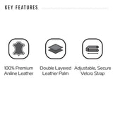 Oxford Holton Ladies Leather Motorcycle Gloves Brown