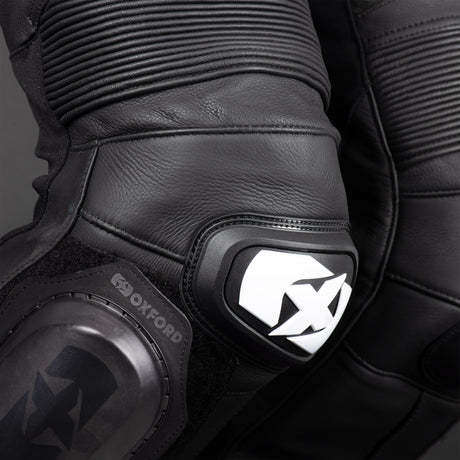 Oxford Nexus 1.0 Armoured Motorcycle Leather Trousers Black White