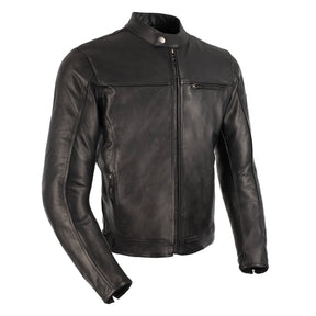 Oxford Walton 2.0 Armoured Men's Motorcycle Leather Jacket Black