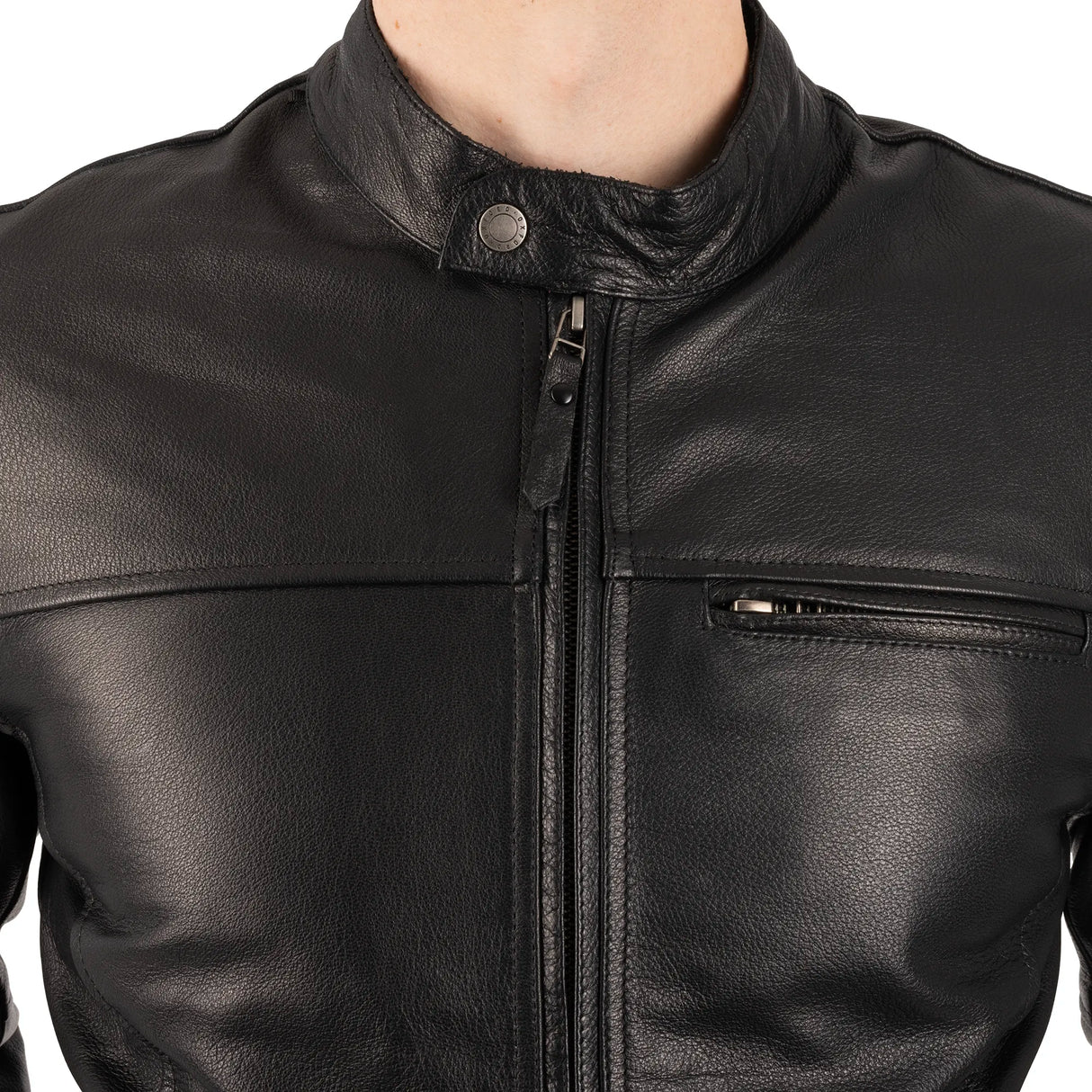 Oxford Walton 2.0 Armoured Men's Motorcycle Leather Jacket Black