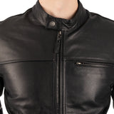 Oxford Walton 2.0 Armoured Men's Motorcycle Leather Jacket Black