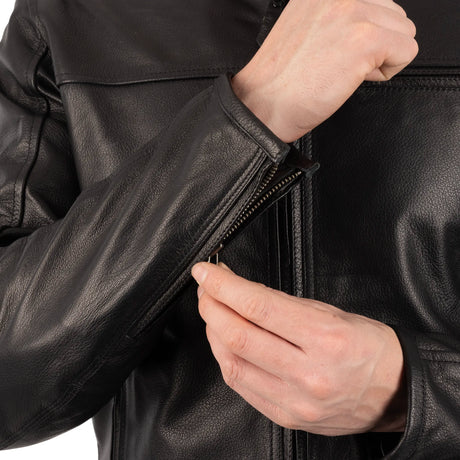 Oxford Walton 2.0 Armoured Men's Motorcycle Leather Jacket Black