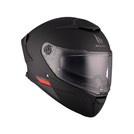 MT Thunder 4 Plain Motorcycle Helmet - Black