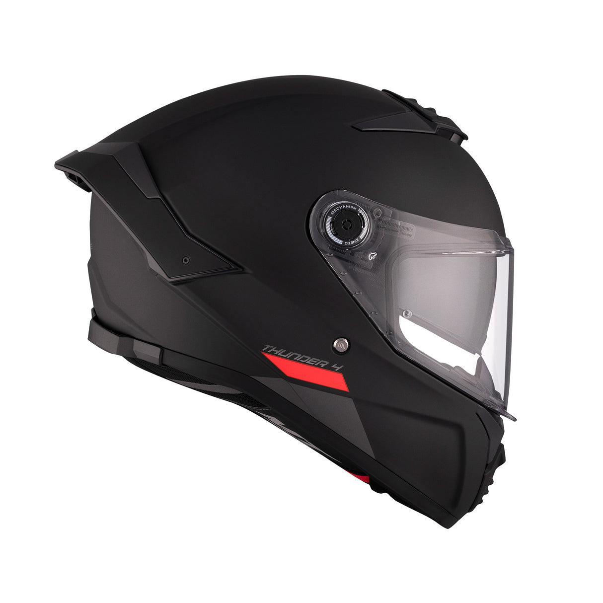 MT Thunder 4 Plain Motorcycle Full Face Helmet - Black