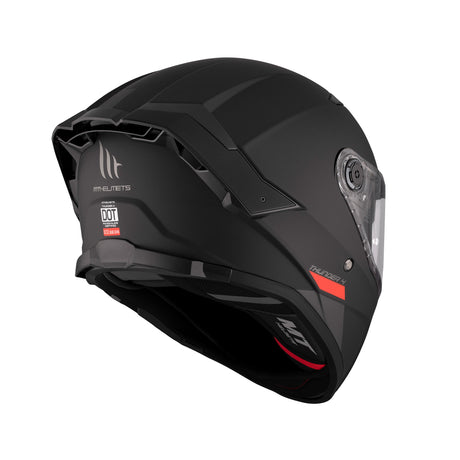 MT Thunder 4 Plain Motorcycle Helmet - Black