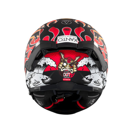MT Thunder 4 Yamanak Motorcycle Helmet Flame Fluo Red