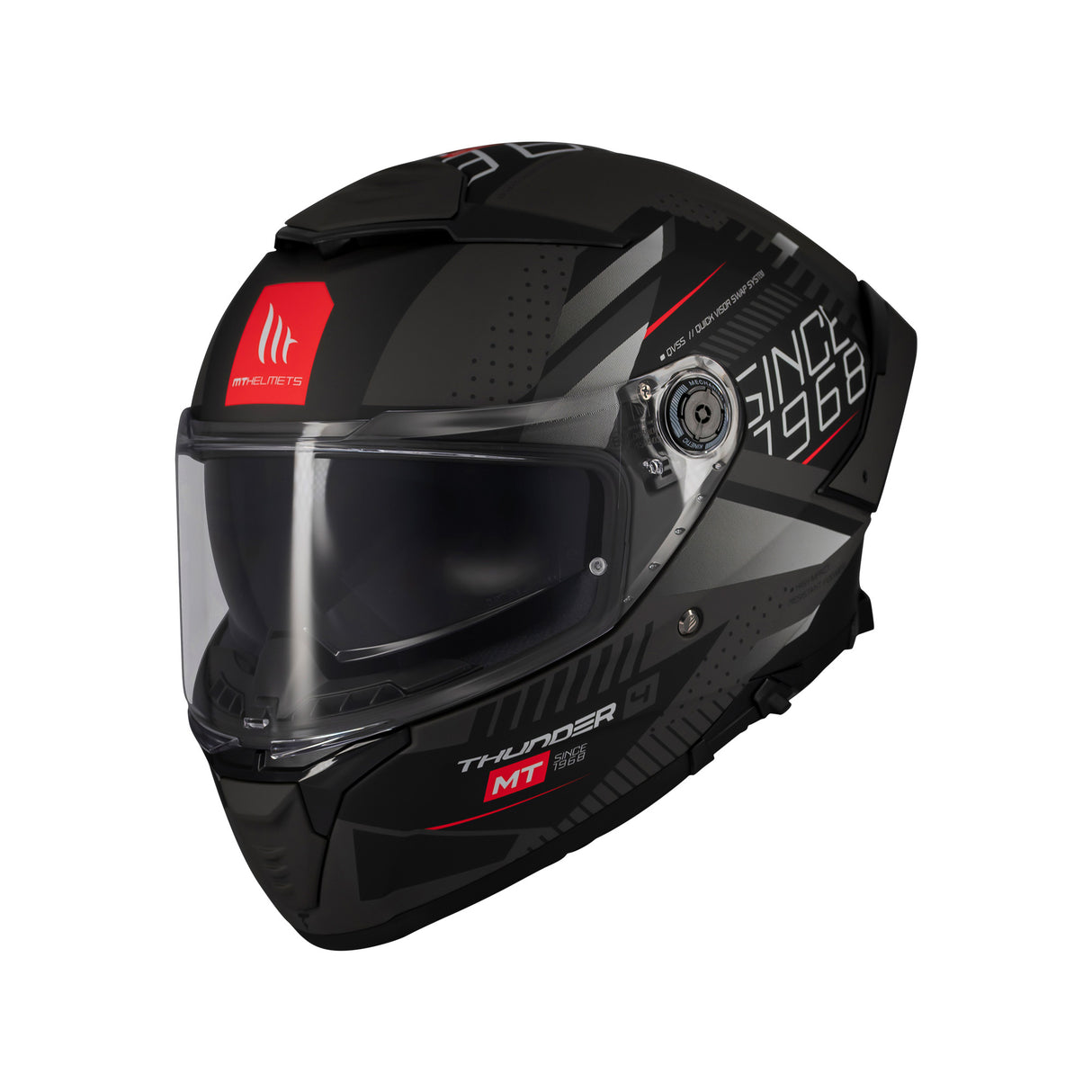 MT Thunder 4 Lumin Motorcycle Helmet - Black