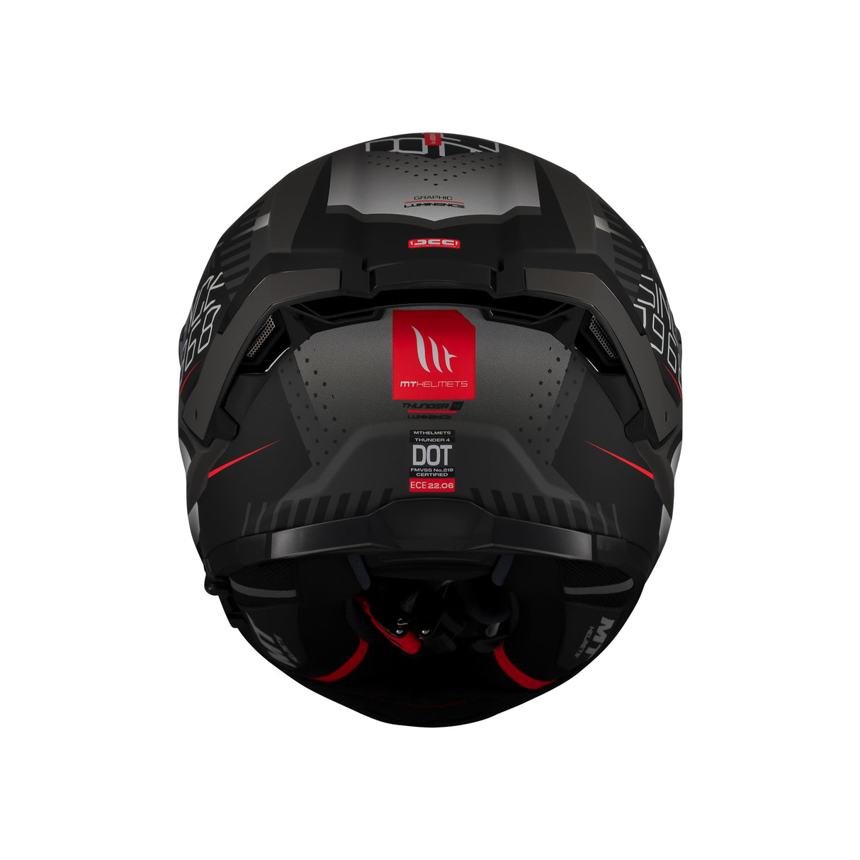 MT Thunder 4 Lumin Motorcycle Helmet - Black