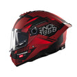 MT Thunder 4 Lumin Motorcycle Helmet - Red Black