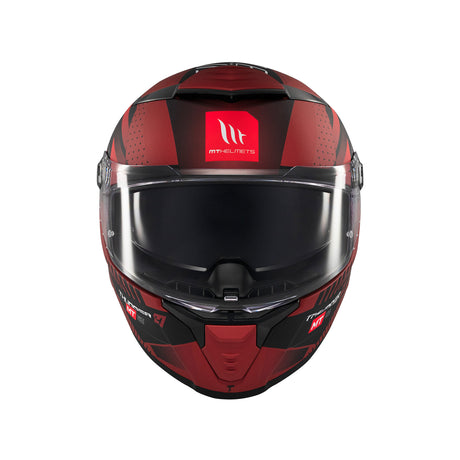 MT Thunder 4 Lumin Motorcycle Helmet - Red Black