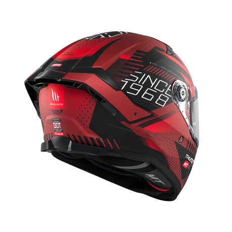 MT Thunder 4 Lumin Motorcycle Helmet - Red Black