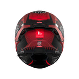 MT Thunder 4 Lumin Motorcycle Helmet - Red Black