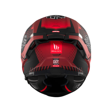 MT Thunder 4 Lumin Motorcycle Helmet - Red Black