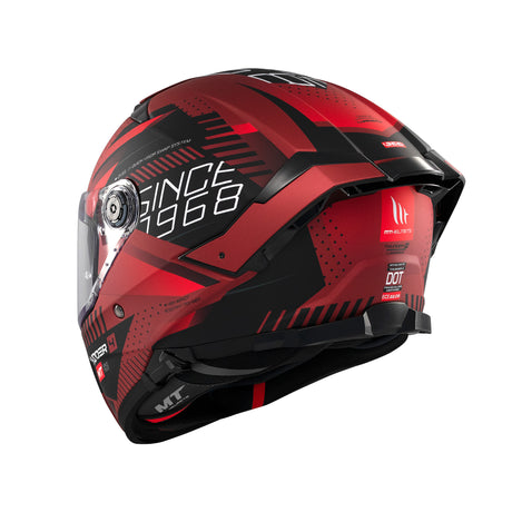 MT Thunder 4 Lumin Motorcycle Helmet - Red Black
