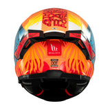 MT Thunder 4 SV Rainforest Motorcycle Full Face Helmet Orange Blue